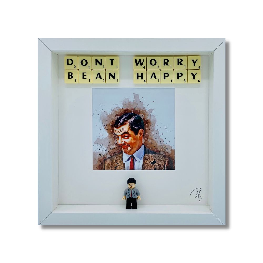 "Don't Worry Bean Happy"picture frame