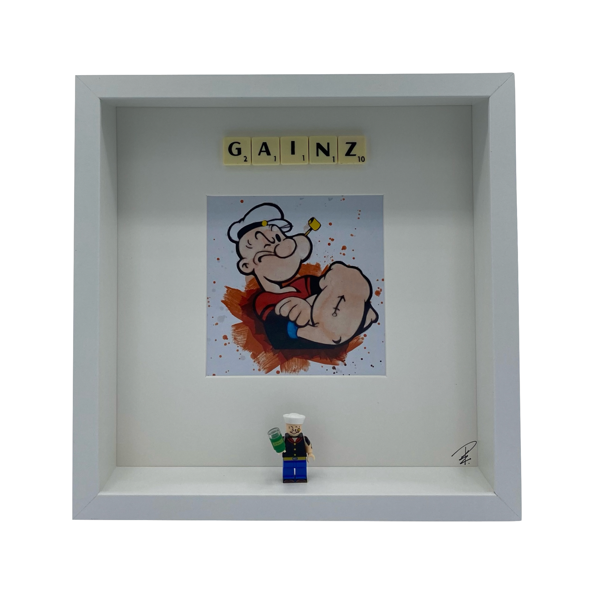 "Gainz" picture frame